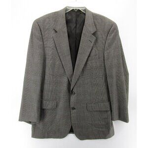 VINTAGE Burberrys Of London Sport Coat 42 Blazer Windowpane Plaid Wool*